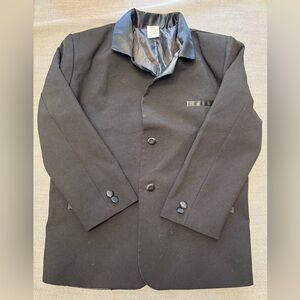 Black Blazer with Satin Collar